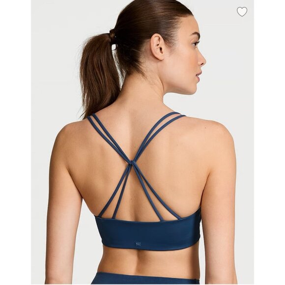 VSX Elevate™ Liquid Shine Stretch-Comfort Sports Bra, Midnight Sea Size Medium - Picture 2 of 5